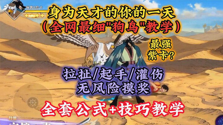 最强紫卡之一！狗鸟全教学！起手/拉扯/灌伤/无赖摸奖