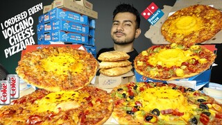 Domino's NEW Cheese Paradise Pizza, Volcano Double Chicken Pizza, Volcano Peppy Paneer Pizza & Moree