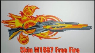 FREE FIRE How To Draw Skin Cách Vẽ M1887 Chế Tác Mới Nhất OB31