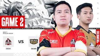 GEEK FAM vs DEWA UNITED ESPORTS | Regular Season Week 7 Day 1 | Game 2 | #MPLIDS14