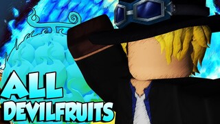 ALL DEVIL FRUITS SHOWCASE IN ONE PIECE PRIME! | ROBLOX