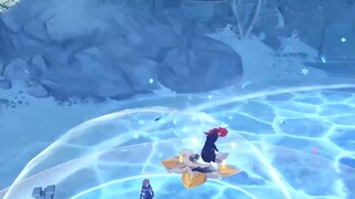 Di event 1.2 Frozen Tree, saya bertemu si tikus tanah Albedo dan mengirim saya, Diluc, pergi!