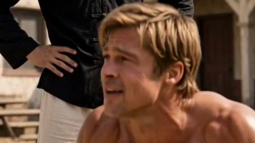 Bruce Lee trains Brad Pitt