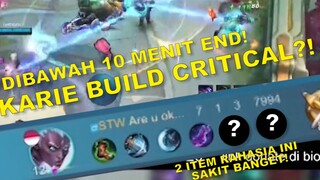 Tips & Trick Bermain Karie Build Critical! Auto WIN DIBAWAH 10 MENIT! PART 2