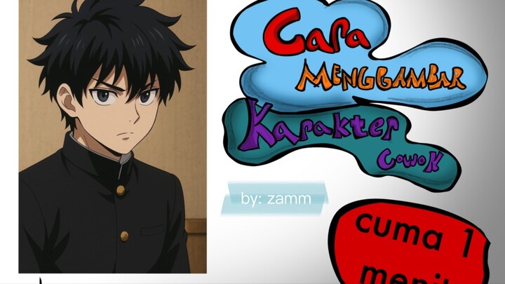 menggambar karakter laki laki