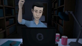 lagi bikin desain di komputer