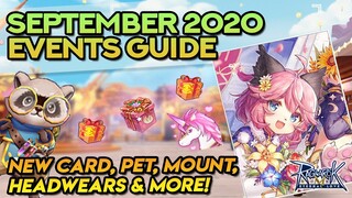 RAGNAROK SEPTEMBER 2020 EVENTS GUIDE ~ NEW CARD, PET, MOUNT, HEADWEARS & MORE!!