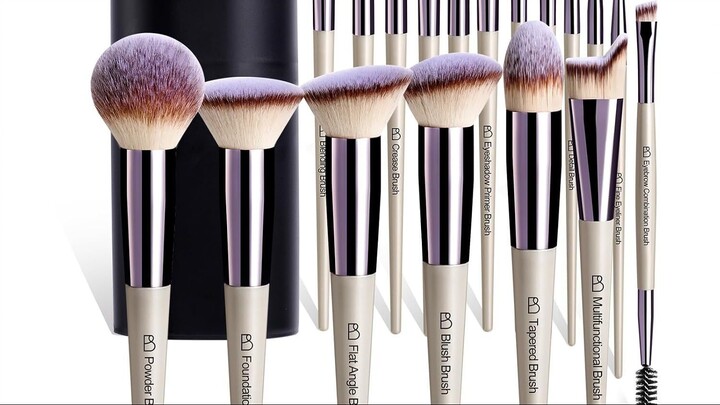 Amazon.com BS-MALL Makeup Brush Set 18 Pcs Professional Foundation Powder Concea