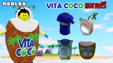 ไอเทมฟรี Roblox!! วิธีได้ไอเทมทั้งหมดจาก Vita Coco ในเกม Vita Coco The Coconut Grove