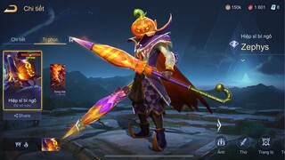 Liên Quân Mobile - Review Skin Zephys Hiệp Sĩ Bí Ngô