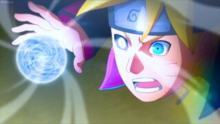 Boruto awakens Jougan and drains Urashiki's chakra causing him to flee