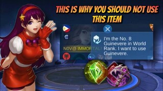 THIS IS WHY I DON'T USE THIS ITEMS ON GUINEVERE | TOP GLOBAL GUINEVERE | MOBILE LEGENDS