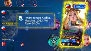 CARRY THE GAME!! TOP 1 SUPREME KADITA! | TOP GLOBAL KADITA | MLBB