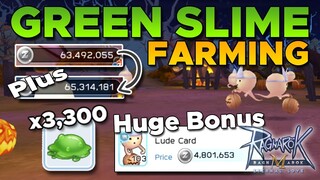 GREEN SLIME FARMING WITH EXPENSIVE CARD - RAGNAROK MOBILE