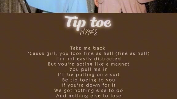 Tip toe by HYBS song lyrics