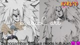 speed drawing Sasuke mode kutukan😈😈 [Naruto]