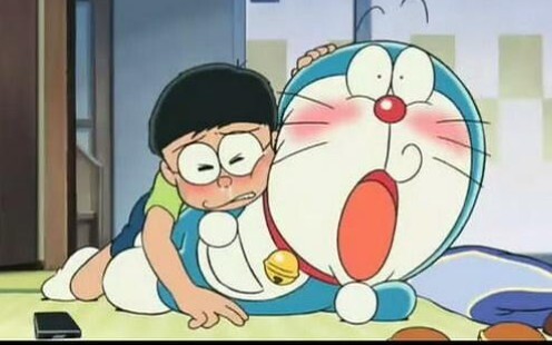 The famous scene in "Doraemon".