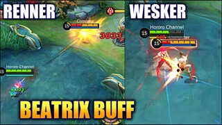 BEATRIX RECENT BUFF IS ONE SHOT RENNER AND WESKER | MOBILE LEGENDS