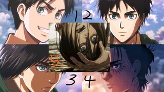 【进击的巨人】1-4季 艾伦颜值变化