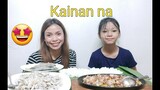 FILIPINO FOOD/PORK SISIG,GINATAANG KAMANSI AT GATANG ISDA