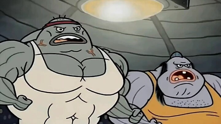 SpongeBob and Mr. Pie challenge the British Strongest Man? Sure enough, the indestructible fart at t