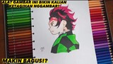 Drawing Tanjiro kny + review pensil warna