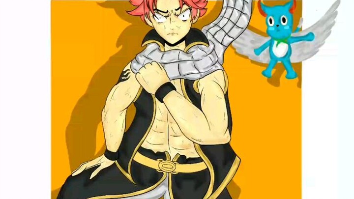 OHH JADI GINI CARA GAMBAR NATSU DRAGNELL!!!, let's see how to draw it!