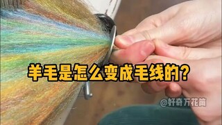 羊毛是怎么变成毛线的？ #科普 #解压 #纺织 #加工 #冷知识