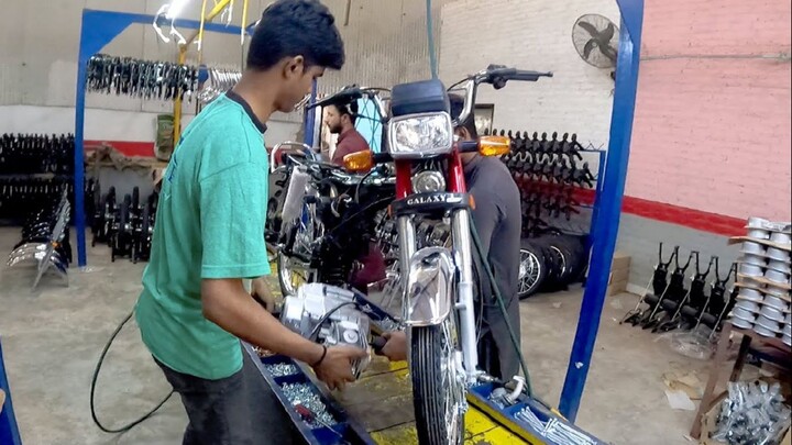 70cc Motorcycle Assembling Process in a Low cost Factory