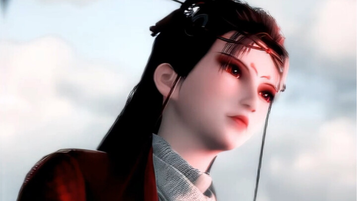 At the end of the 16th year, he took off his armor, and his red clothes and hair painted the mountai