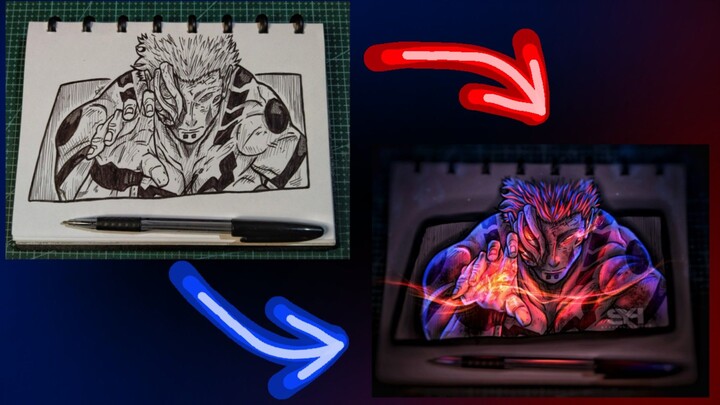 speed glowart sukuna simple, glowart sukuna simple dengan cepat