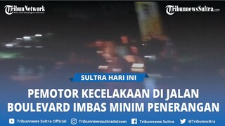 Gegara Minim Lampu Penerangan, Pemotor Kecelakaan di Jalan Boulevard Kendari Sulawesi Tenggara
