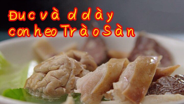 Đầu ốc và dạ dày con heo Trào Sàn