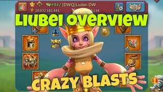 Lords Mobile - Luibei EMPEROR account overview! 5 pieces. Full blessed artifacts and CRAZY BLASTS