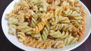 Cách làm nui chiên giòn phủ đường, đơn giản trong vài phút. Món ăn rẻ tiền mà ngon | Tra My Cooking