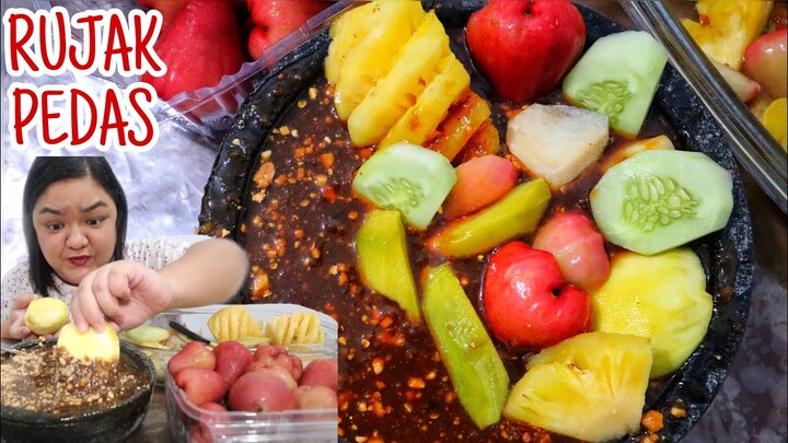 MUKBANG RUJAK PEDAS BUAH SEGER BUMBU KACANG 😋
