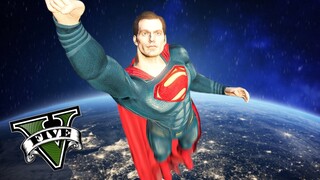 GTA V - MODS - O SuperMan Saiu do PLANETA TERRA! Foi para a ESTRATOSFERA!