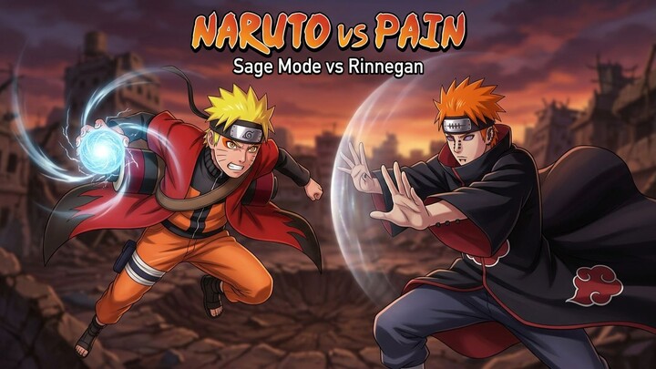 Naruto vs Pain fight