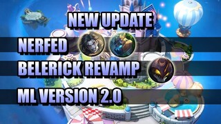 NEW UPDATE - NERFED KHUFRA AND GROCK, REVAMPED BELERICK, ML VERSION 2.0