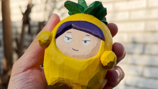[Kayu Kevin] Ukiran kayu nanas yang meniup salju