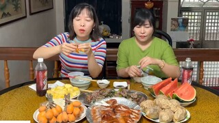 Đi thăm bạn ăn vịt quay, trái tỳ bà, khoai lang nướng, khóm, dưa hấu _ 8
