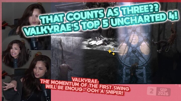 THAT COUNTS AS THREE?? Valkyrae's TOP 5 Hilarious Moments Uncharted 4!
