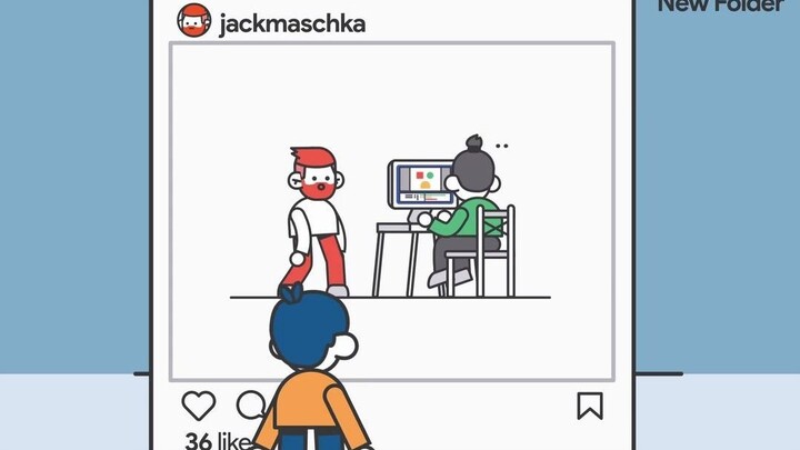 An animation shows you the animation production process 【Animated short film animator creating anima