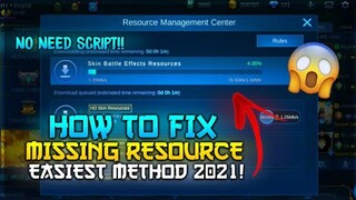 How to Download Missing Resources in Mobile Legends 2021 - Project Next 2021 | Mobile Legends