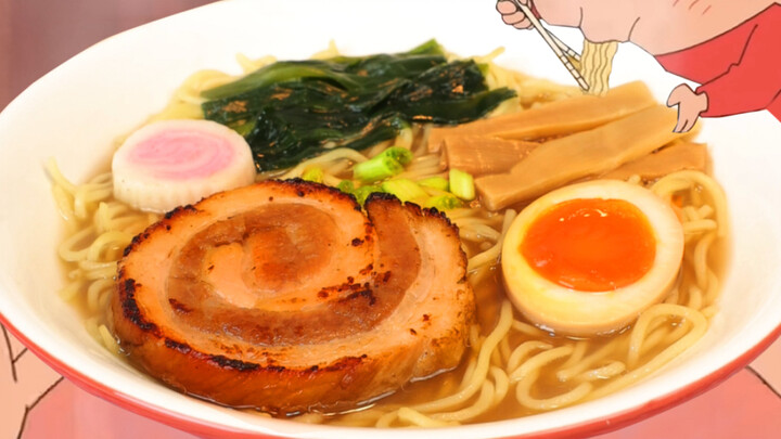 Crayon Shin-chan–style old-school soy sauce ramen—this flavor totally blew my mind...