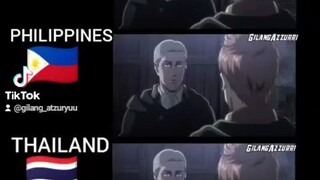 Erwin Attack on titan S3 Dub Arab Thailand Philippines English