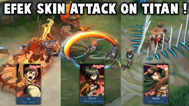 Review Efek Skin Attack On Titan Eren,Levi&Mikasa.