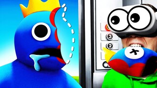 Eating RAINBOW FRIENDS In VR ELEVATOR