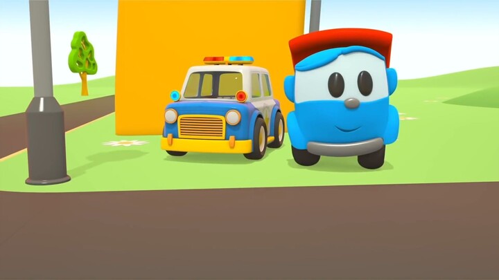 Car cartoon for kids & Leo the Truck – Street vehicles and construction vehicles