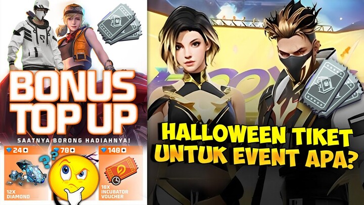 BOCORAN BONUS TOP UP BESOK !! Kalender FF Terbaru & Fungsi Tiket Halloween Di Mystery Shop